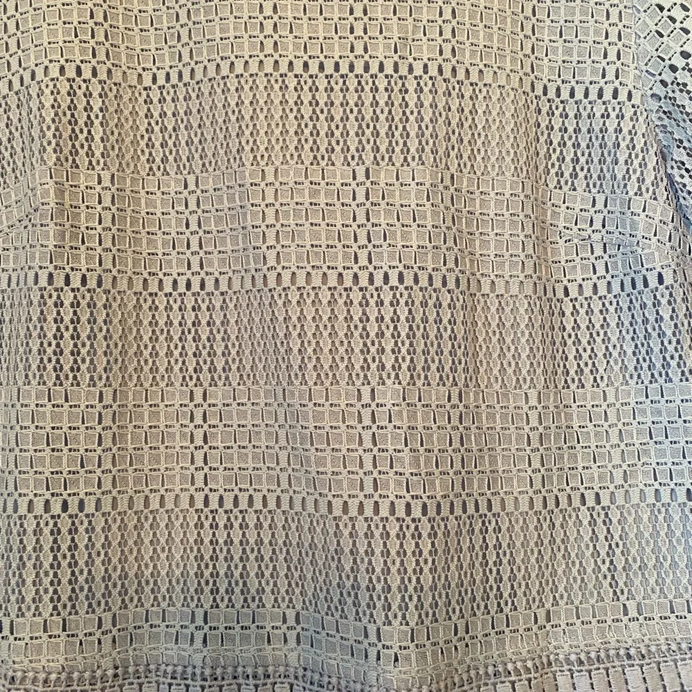 Banana Republic Light Lavender Peplum Short Sleeved Top with Fringe